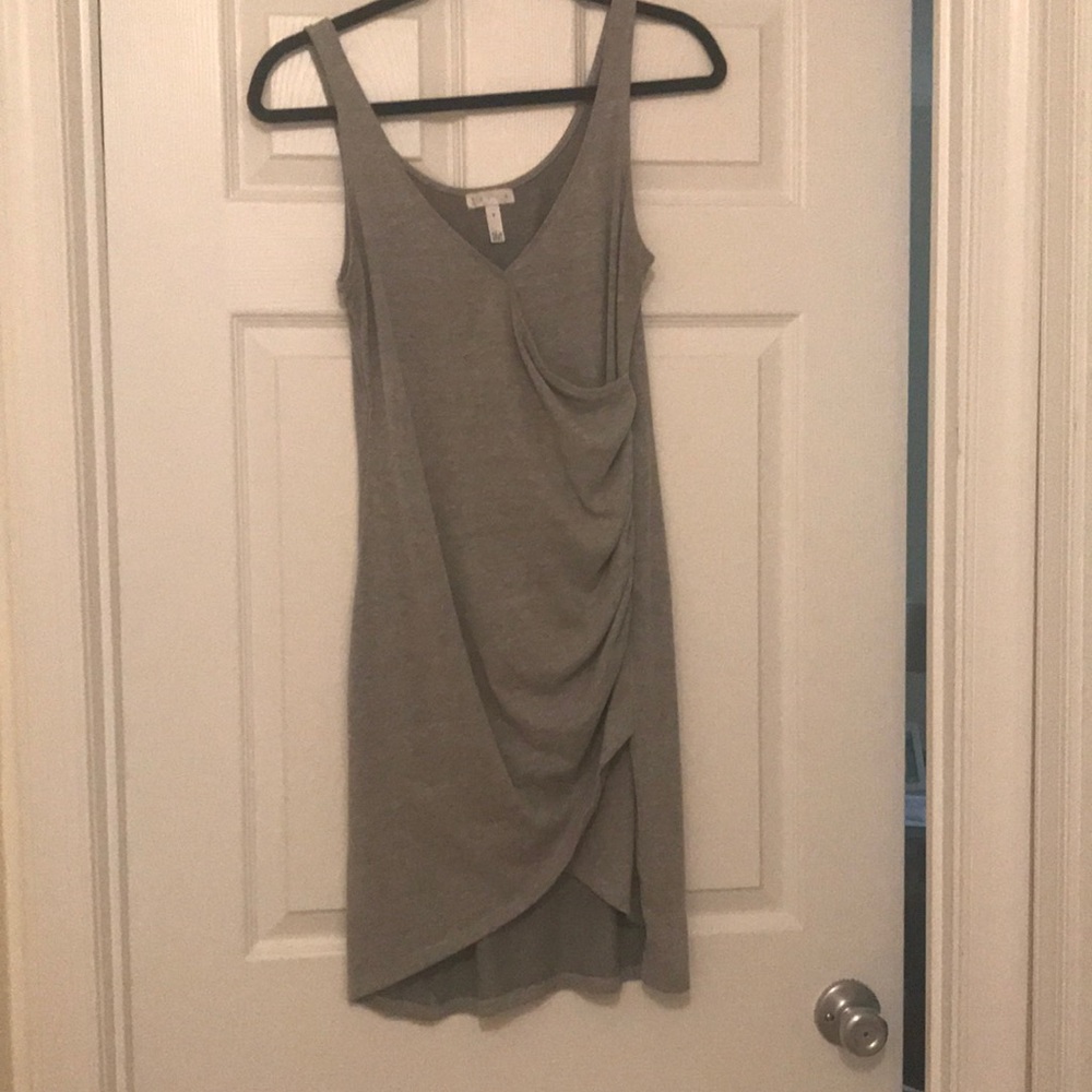 Grey Sleeveless Body Con Dress